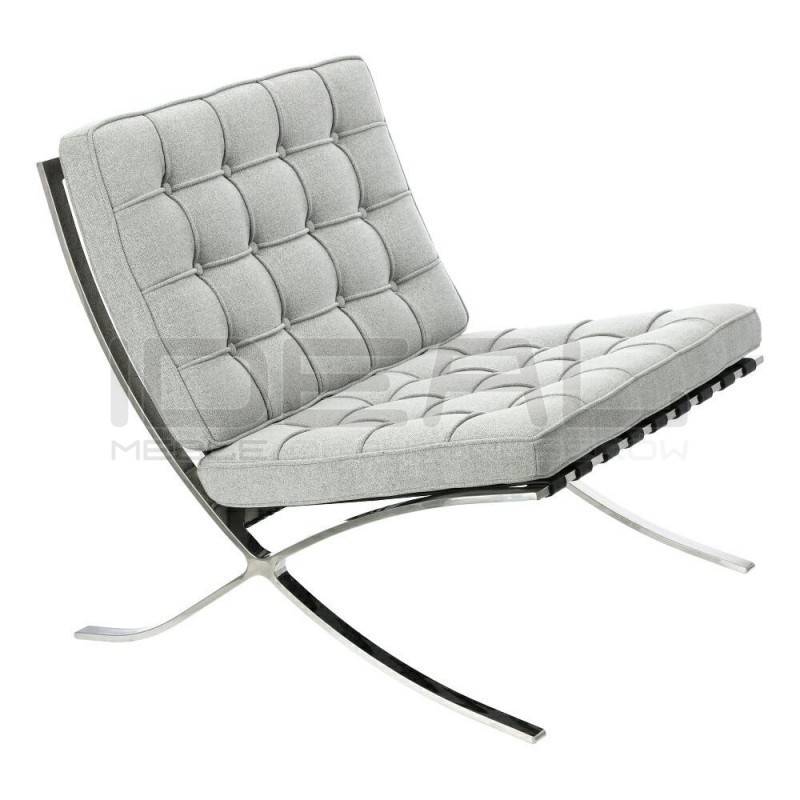 Fotel inspirowany projektem Barcelona BA1 tkanina