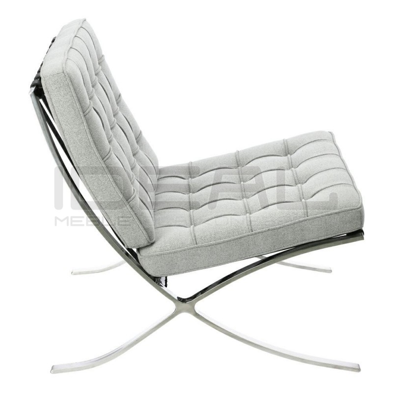 Fotel inspirowany projektem Barcelona BA1 tkanina