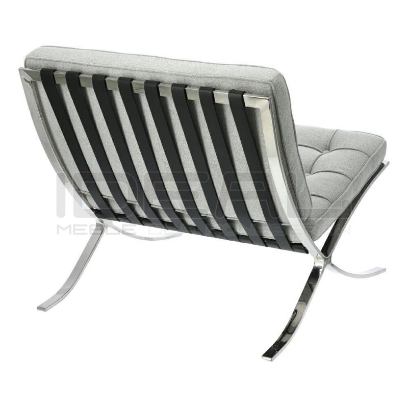 Fotel inspirowany projektem Barcelona BA1 tkanina