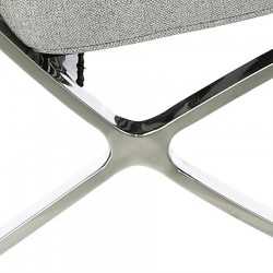 Fotel inspirowany projektem Barcelona BA1 tkanina