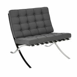 Fotel inspirowany projektem Barcelona BA1 tkanina