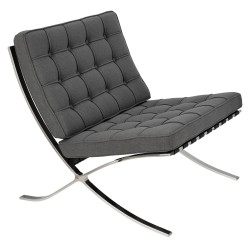 Fotel inspirowany projektem Barcelona BA1 tkanina