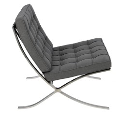 Fotel inspirowany projektem Barcelona BA1 tkanina