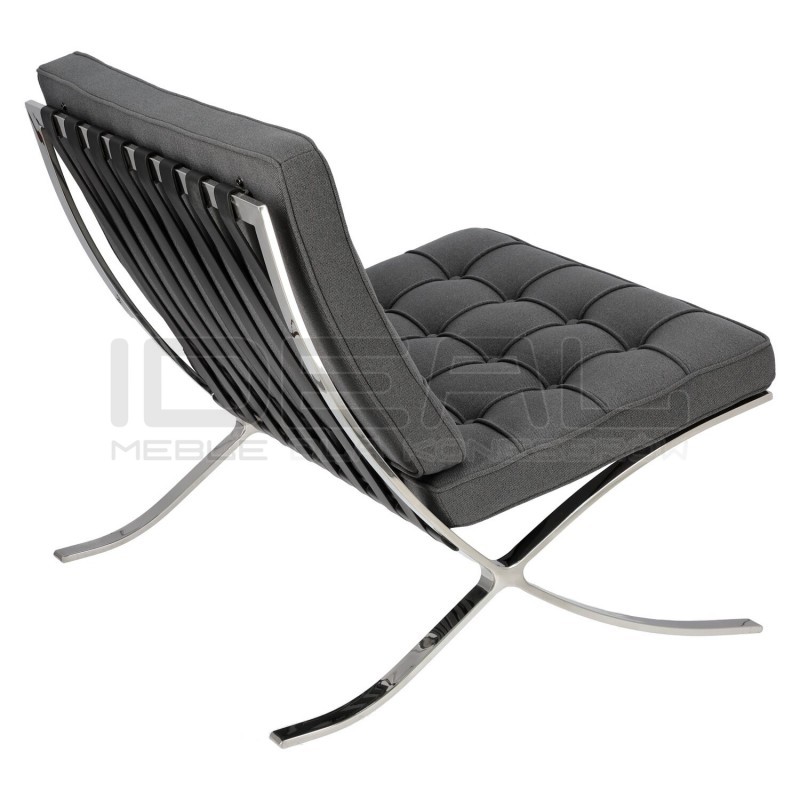 Fotel inspirowany projektem Barcelona BA1 tkanina