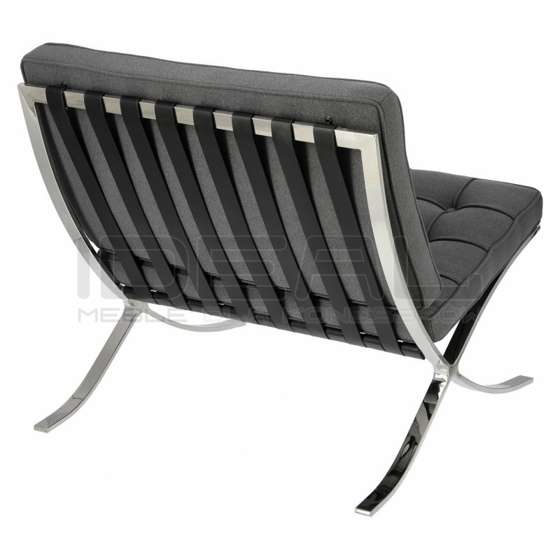 Fotel inspirowany projektem Barcelona BA1 tkanina