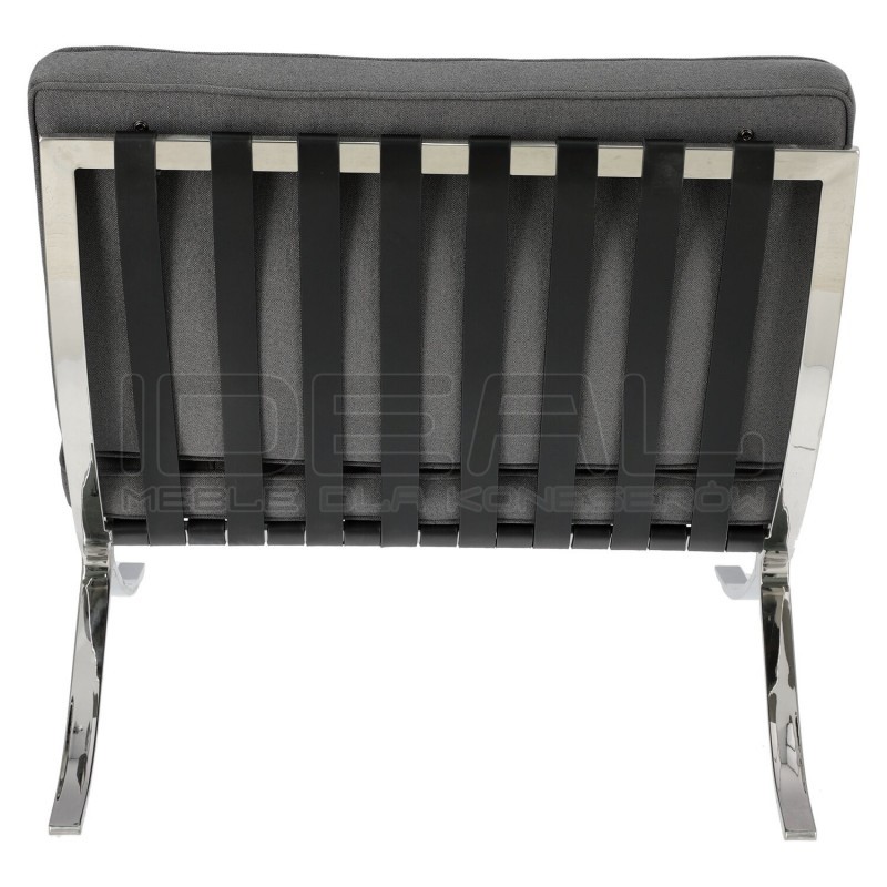 Fotel inspirowany projektem Barcelona BA1 tkanina