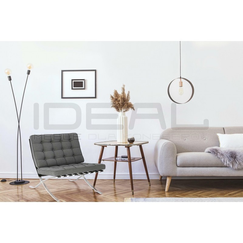 Fotel inspirowany projektem Barcelona BA1 tkanina