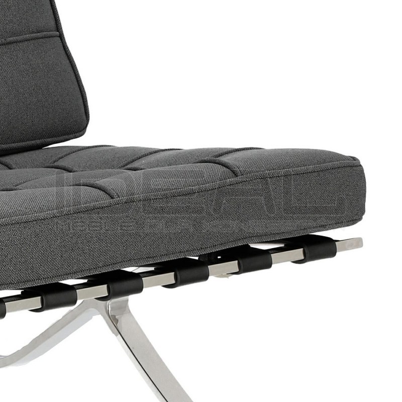 Fotel inspirowany projektem Barcelona BA1 tkanina