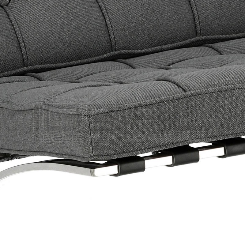 Fotel inspirowany projektem Barcelona BA1 tkanina