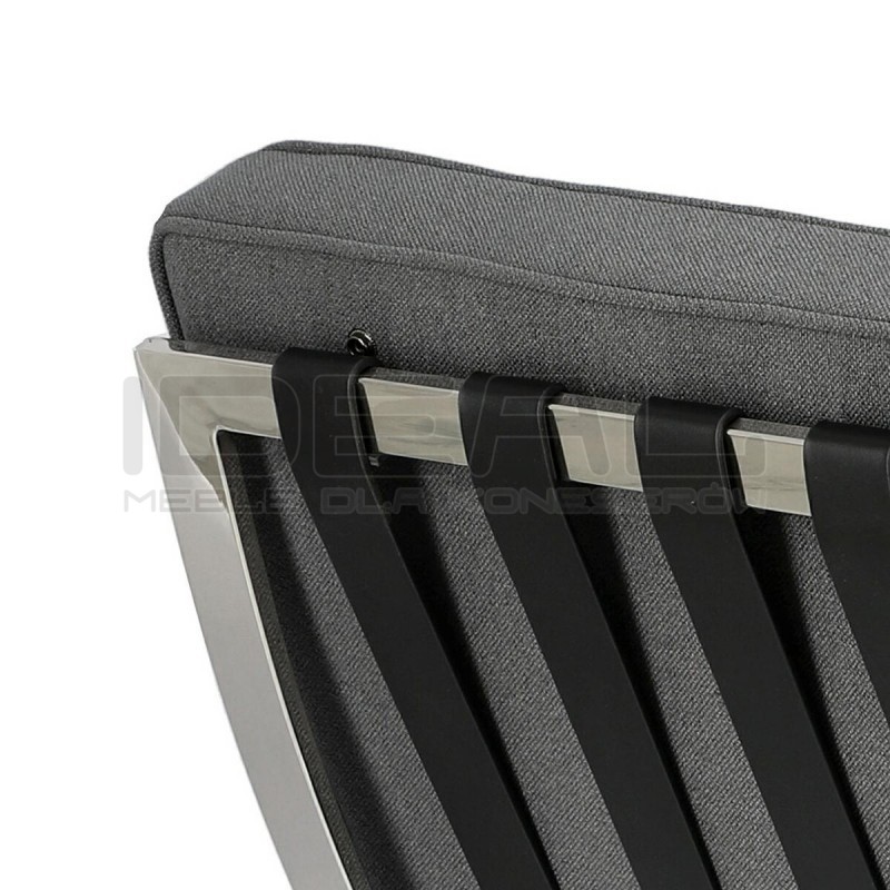 Fotel inspirowany projektem Barcelona BA1 tkanina