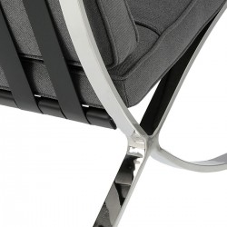 Fotel inspirowany projektem Barcelona BA1 tkanina