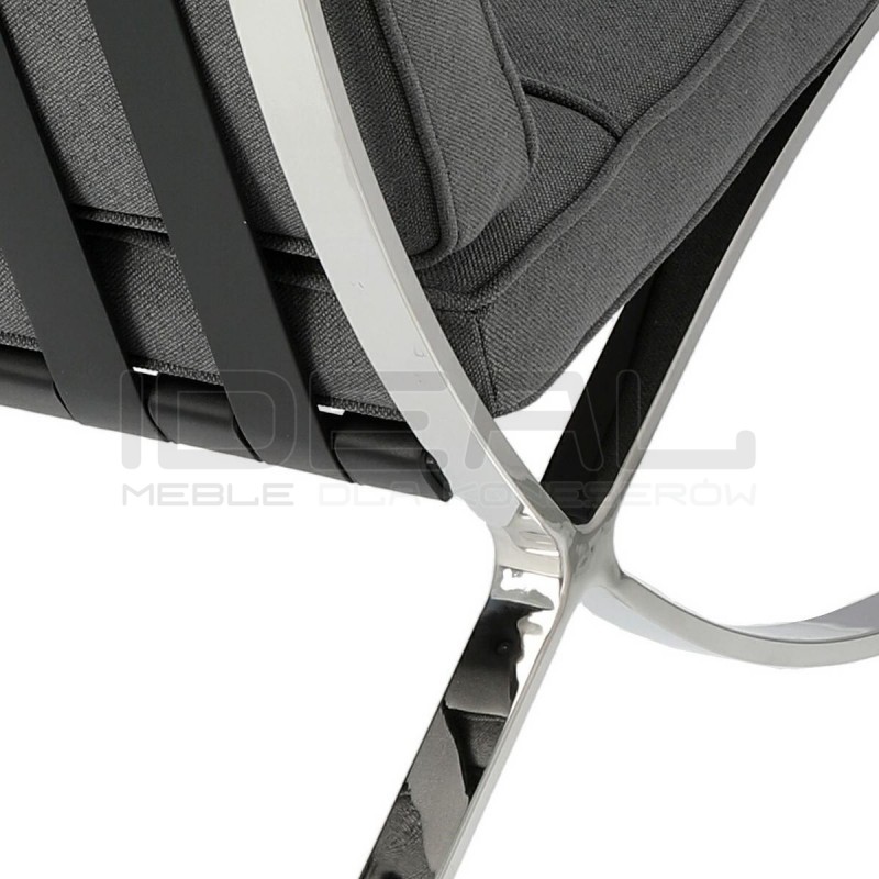 Fotel inspirowany projektem Barcelona BA1 tkanina