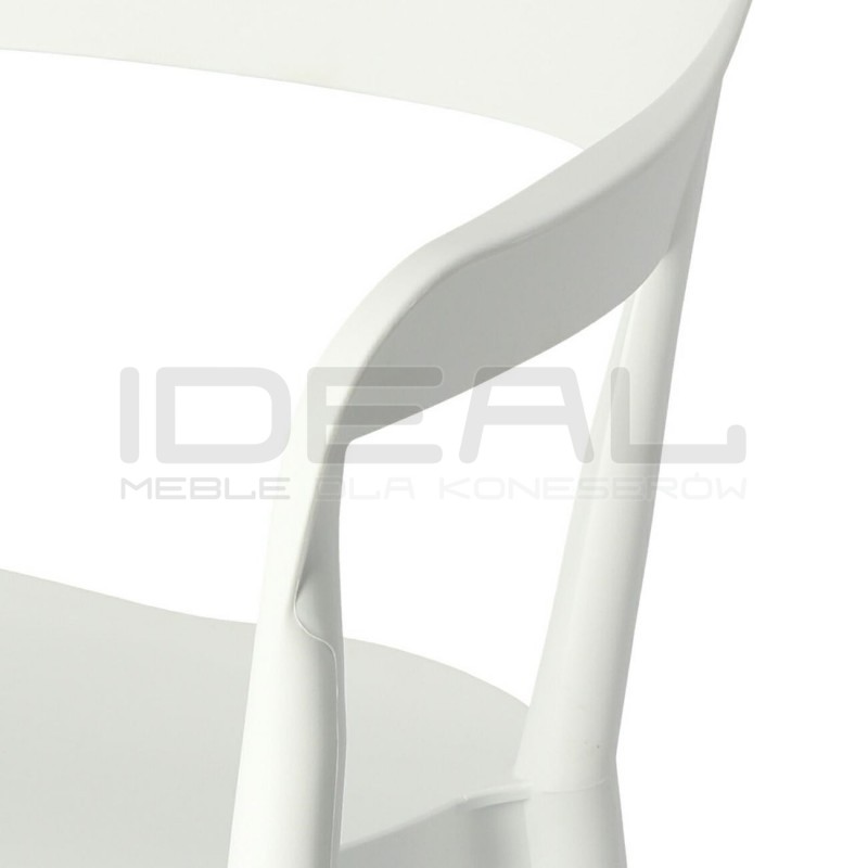 Krzesło kubełkowe Bow - nowoczesne, sztaplowane krzesło