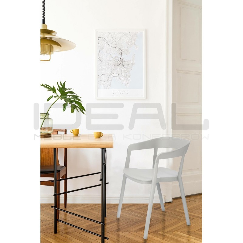 Krzesło kubełkowe Bow - nowoczesne, sztaplowane krzesło