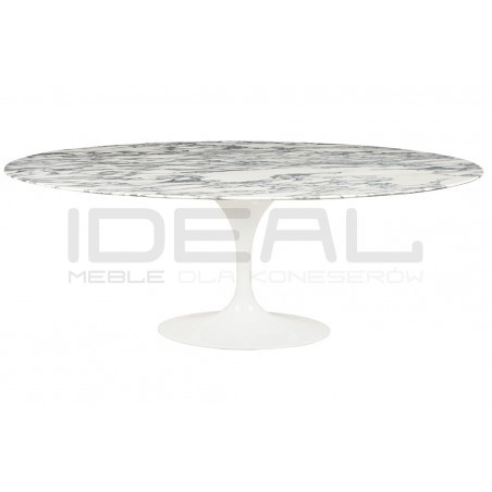 Stół Inspirowany Projektem Tulip Z owalnym Blatem Z Marmuru