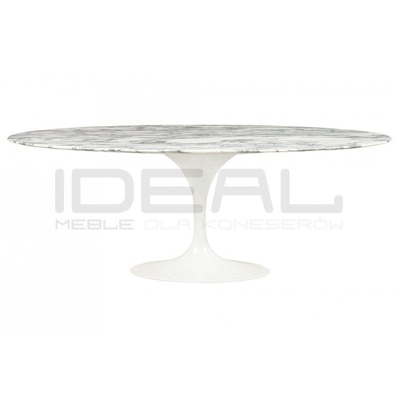Stół Inspirowany Projektem Tulip Z owalnym Blatem Z Marmuru