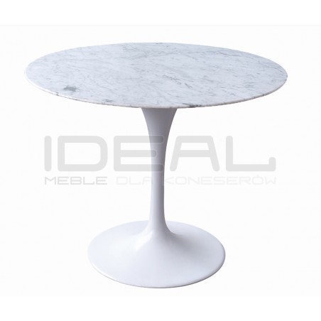 Stół inspirowany projektem Tulip z blatem z marmuru