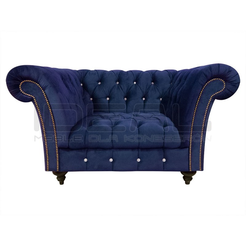 Fotel z kryształkami Glamour Elba