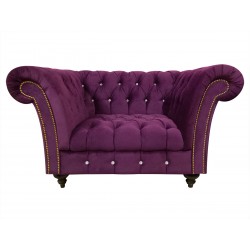 Fotel z kryształkami Glamour Elba