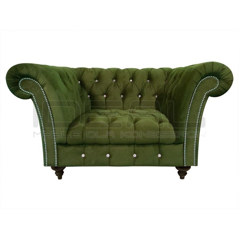 Fotel z kryształkami Glamour Elba