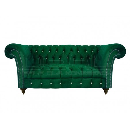 Sofa Glamour Elba 2 os. z kryształkami