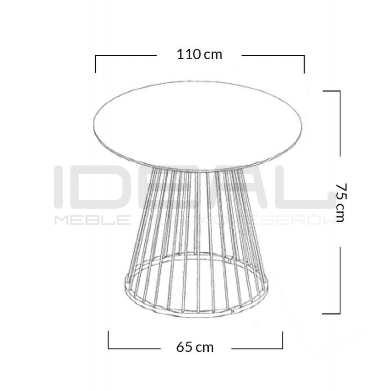 Stół GLAM WALNUT 110  stół z fornirem orzechowym