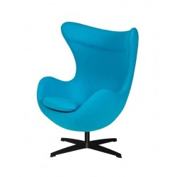 Fotel Egg classic wełna czarna podstawa