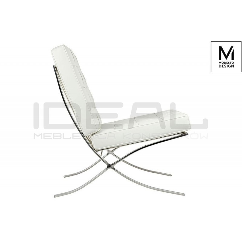Fotel Bauhaus Inspirowany Projektem Barcelona Mod w ekoskórze
