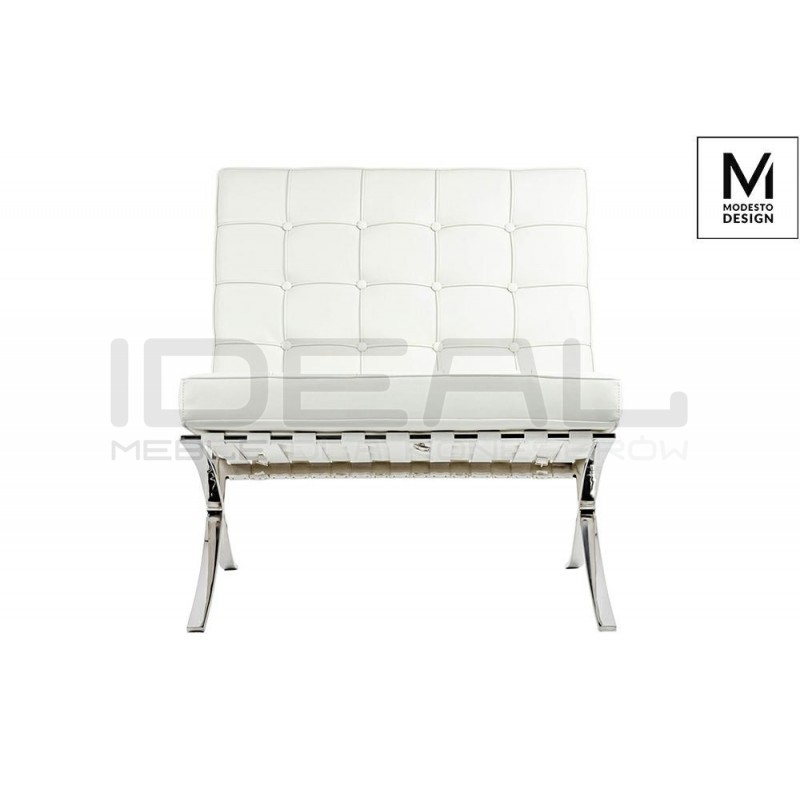Fotel Bauhaus Inspirowany Projektem Barcelona Mod w ekoskórze