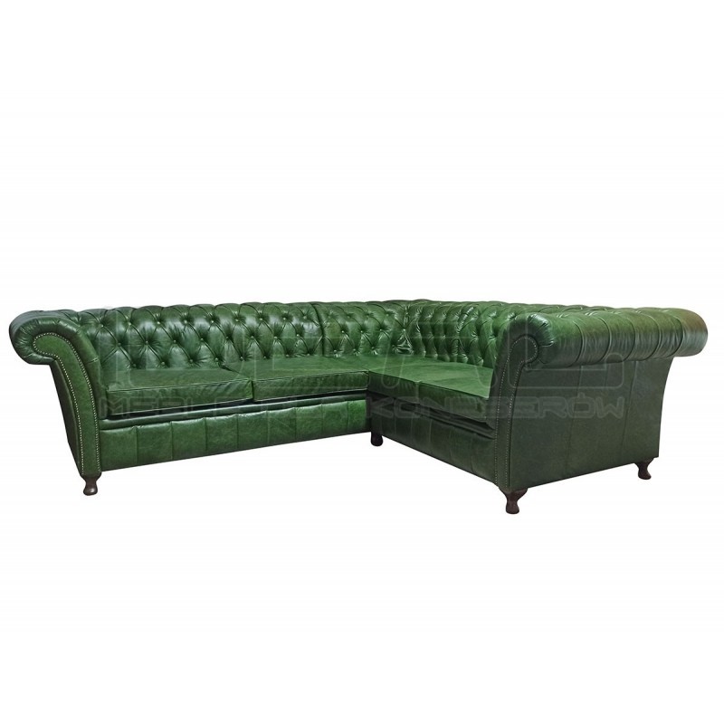 Narożnik Chesterfield Fine Ludwik 260x230 z funkcją spania codziennego