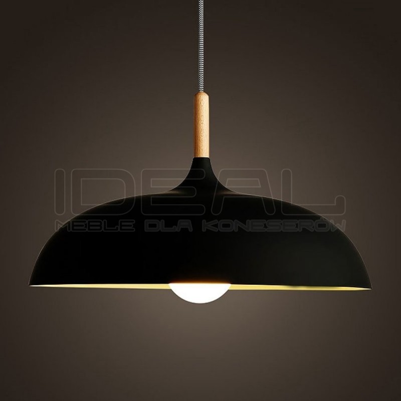 LAMPA WISZĄCA SAUCER 45 CM biała czarna