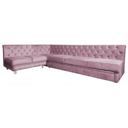 Narożnik modułowy chesterfield Celebrity z funkcją spania 195x300