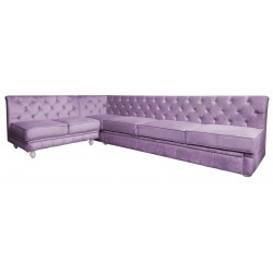 Narożnik modułowy chesterfield Celebrity z funkcją spania 195x300