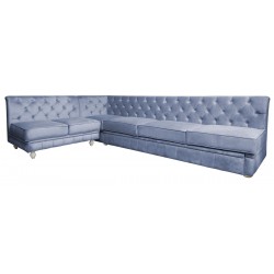 Narożnik modułowy chesterfield Celebrity z funkcją spania 195x300