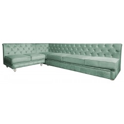 Narożnik modułowy chesterfield Celebrity z funkcją spania 195x300