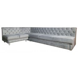 Narożnik modułowy chesterfield Celebrity z funkcją spania 195x300