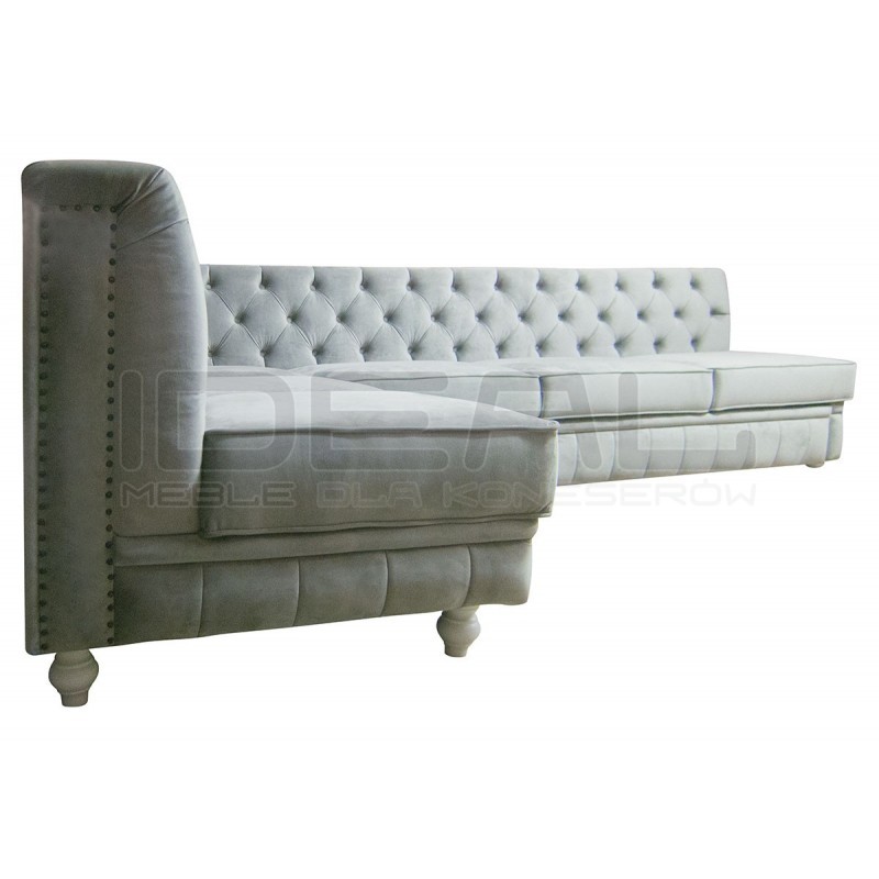 Narożnik modułowy chesterfield Celebrity z funkcją spania 195x300