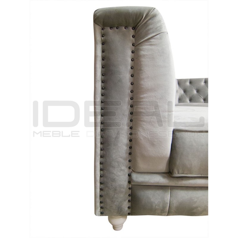 Narożnik modułowy chesterfield Celebrity z funkcją spania 195x300