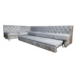 Wypoczynek chesterfield Celebrity z f. spania 195x300 z ławeczką
