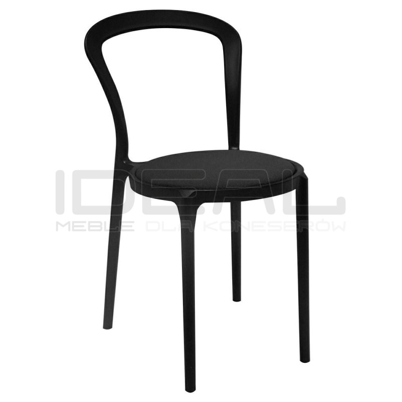 Krzesło designerskie czarne SLIM