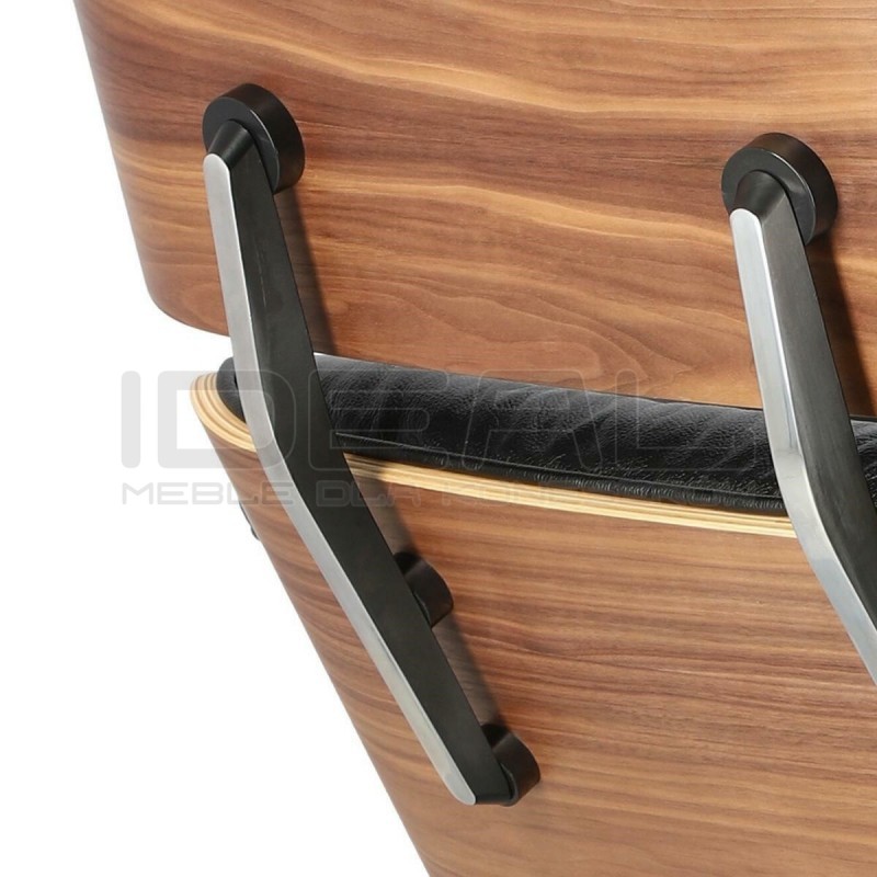 Fotel Bauhaus Vip z podnóżkiem- sklejka walnut