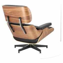 Fotel Bauhaus Vip z podnóżkiem- sklejka walnut