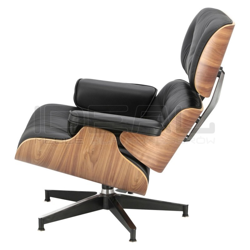 Fotel Bauhaus Vip z podnóżkiem- sklejka walnut