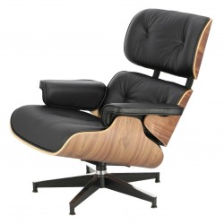 Fotel Bauhaus Vip z podnóżkiem- sklejka walnut