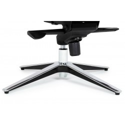 Fotel biurowy Bauhaus Lounge Business z podnóżkiem - sklejka orzech