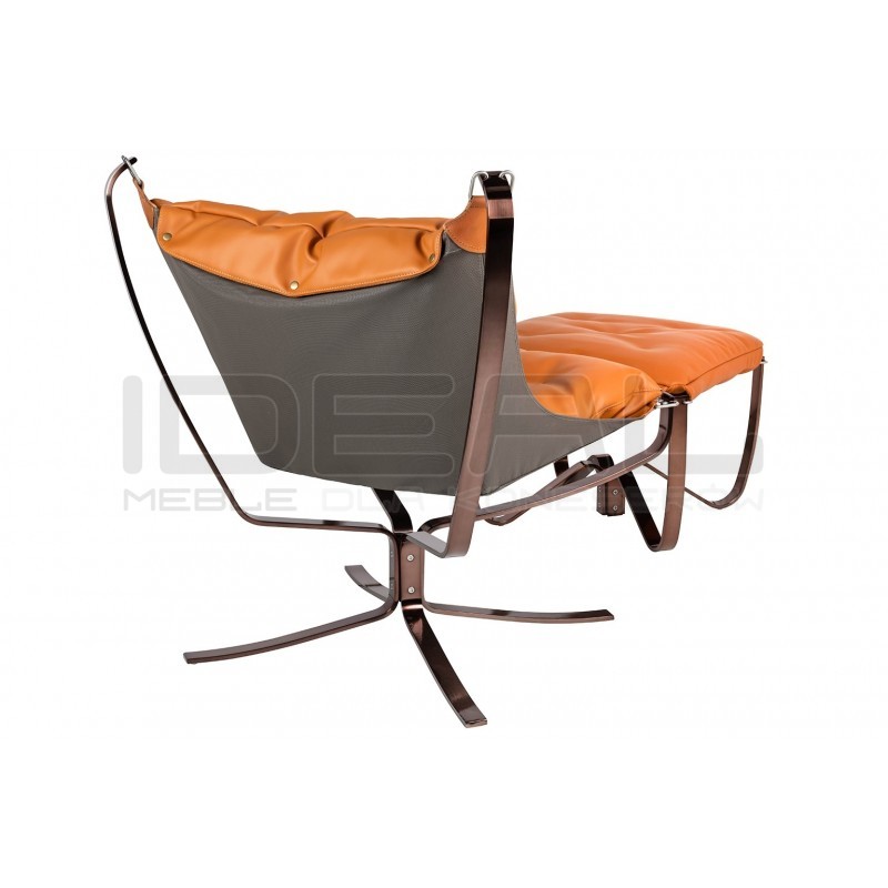 Fotel bauhaus ARNI LOW z podnóżkiem