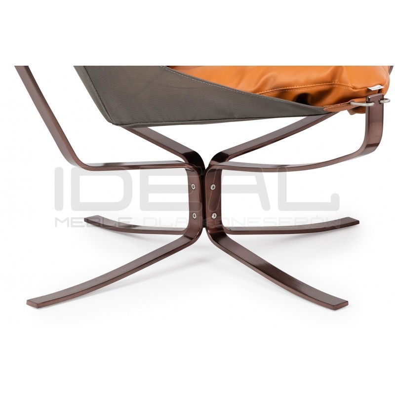 Fotel bauhaus ARNI LOW z podnóżkiem