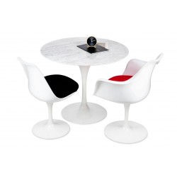 Stół inspirowany projektem Tulip z blatem z marmuru