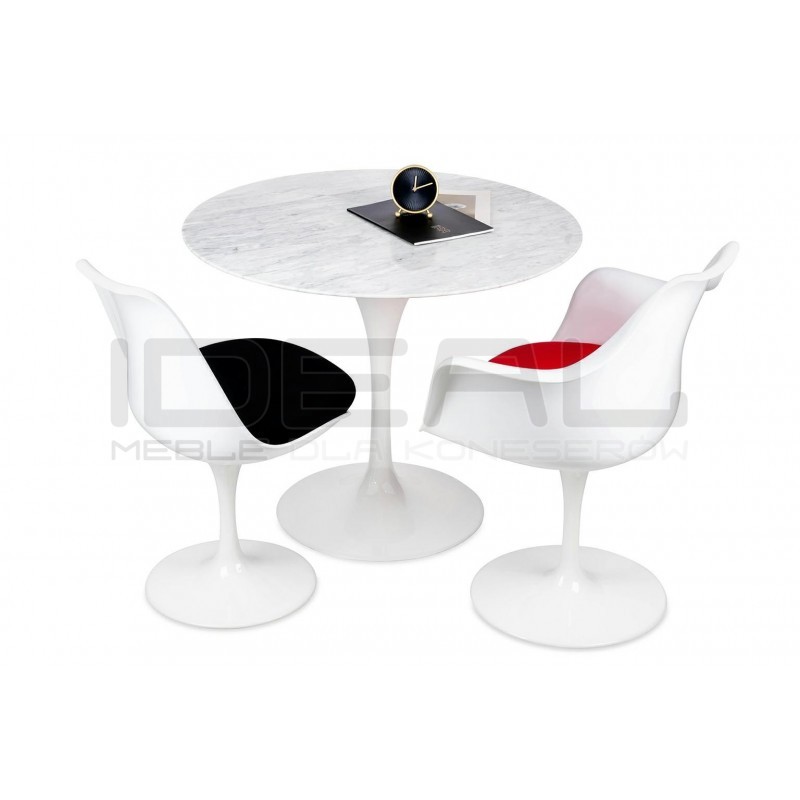 Stół inspirowany projektem Tulip z blatem z marmuru