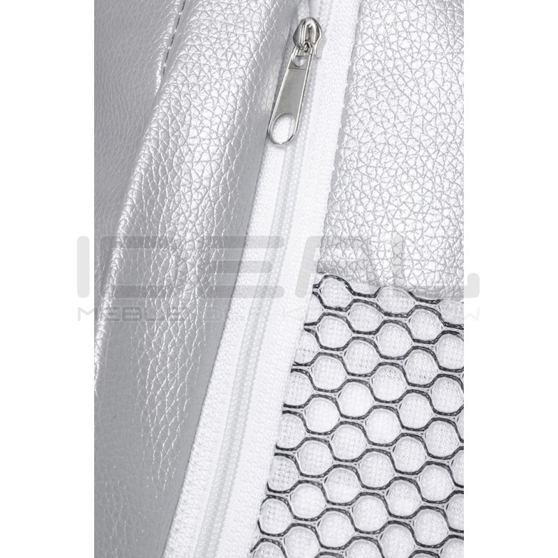 Fotel wiszący glamour BUBBLE chrom - poduszka ekoskóra